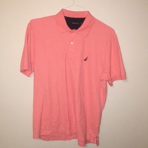 Mens NAUTICA Polo Salmon Size M